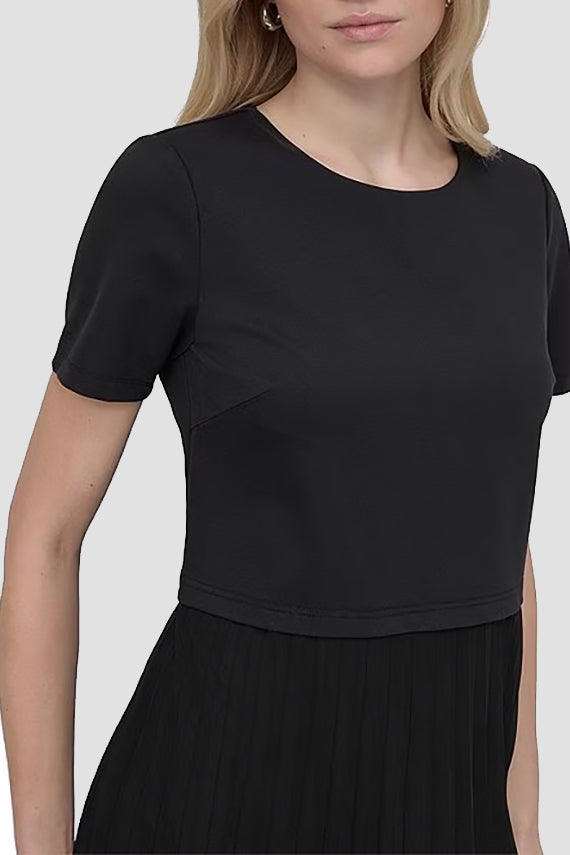 SHORT SLEEVE ROUND NECK TOP