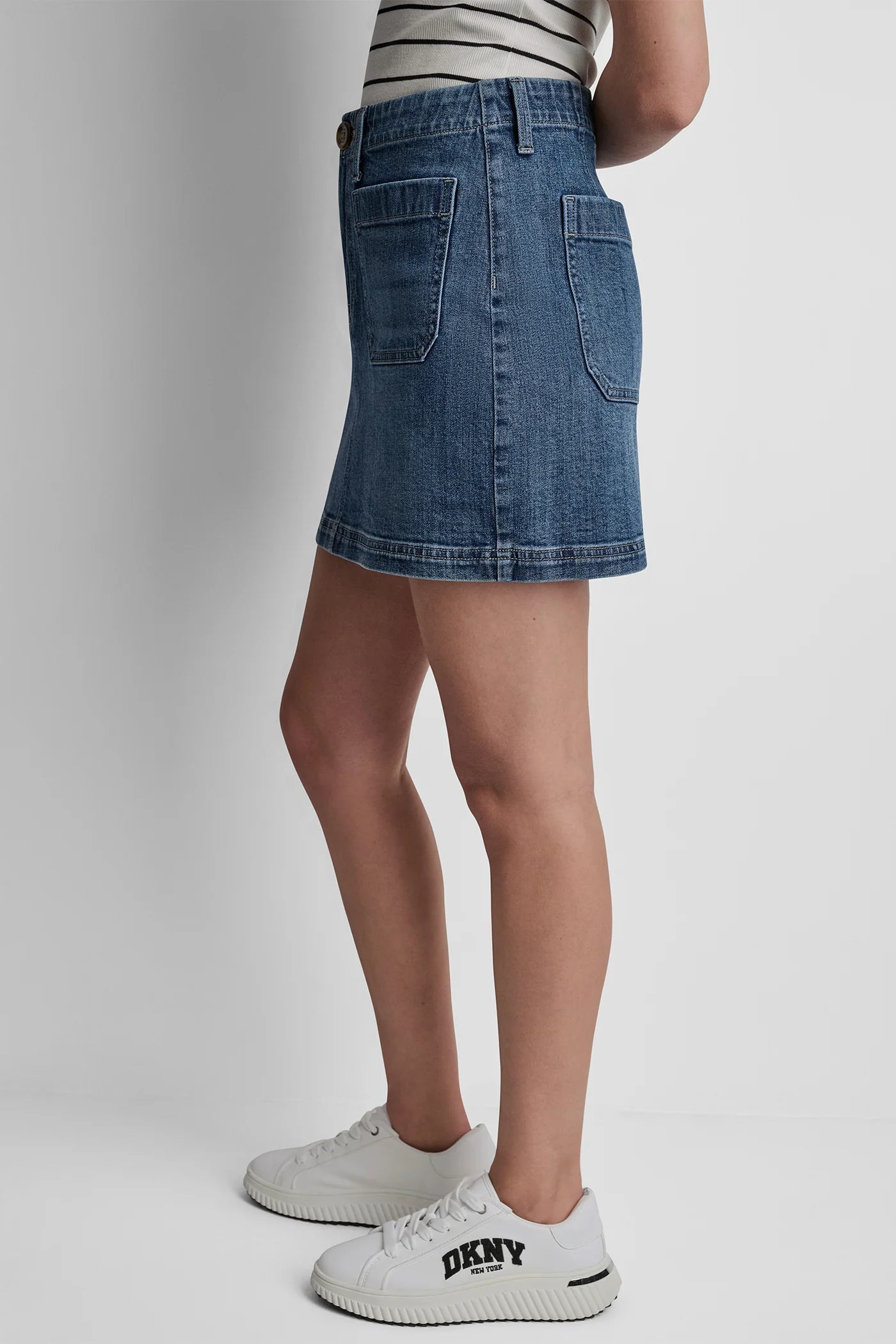 HIGH RISE PATCH POCKET MINI SKIRT