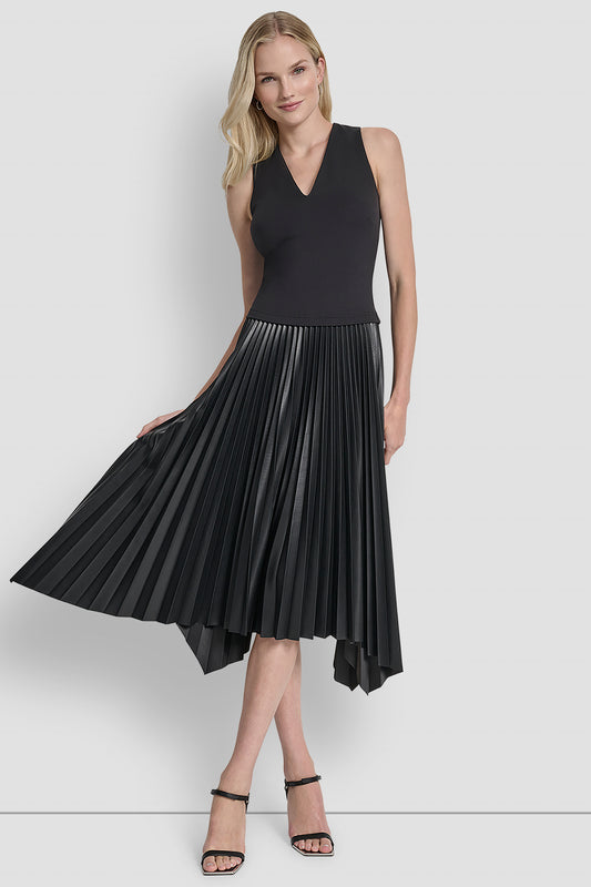 S/L V NECK TOP W/ PL