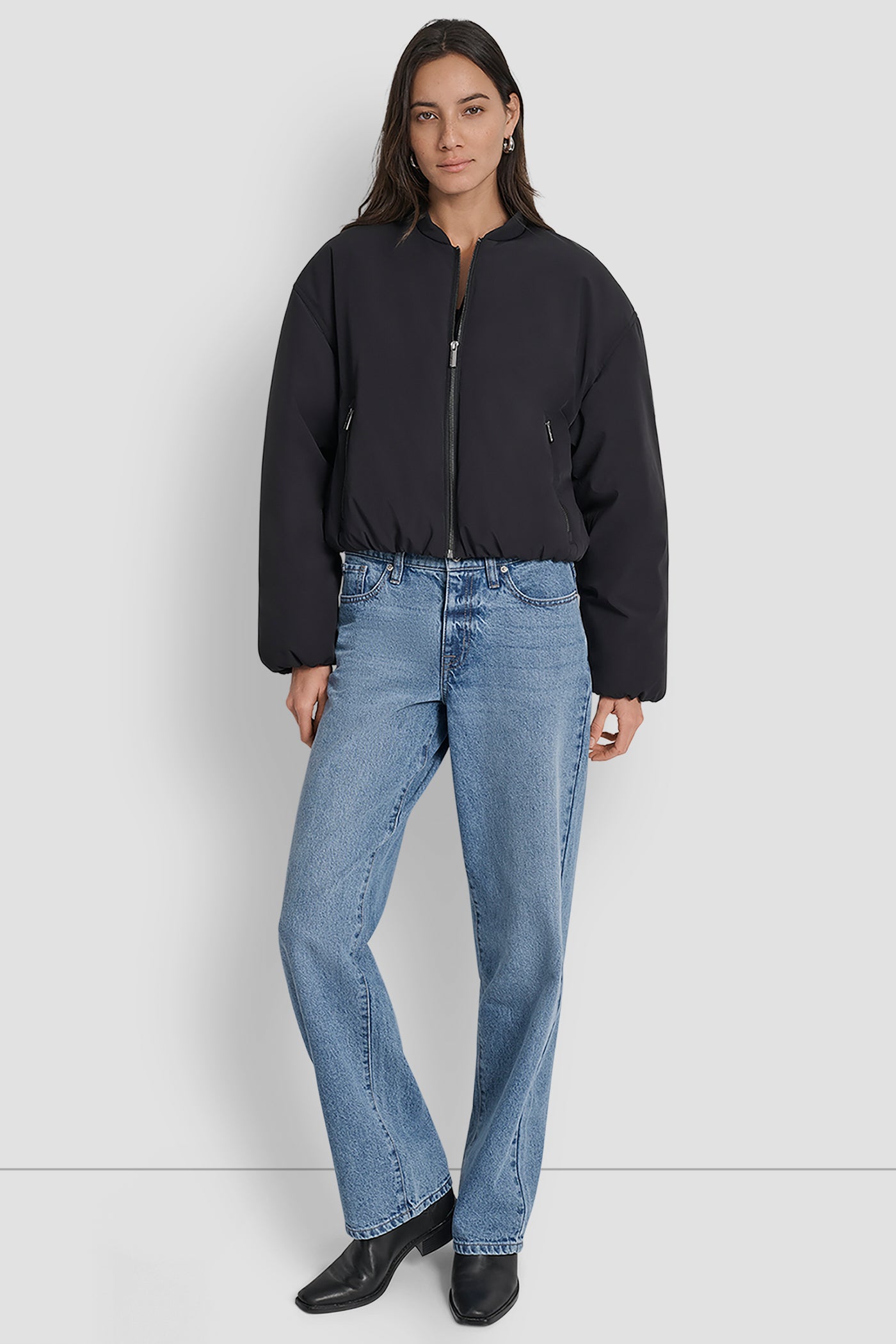 MATTE NYLON BOMBER S