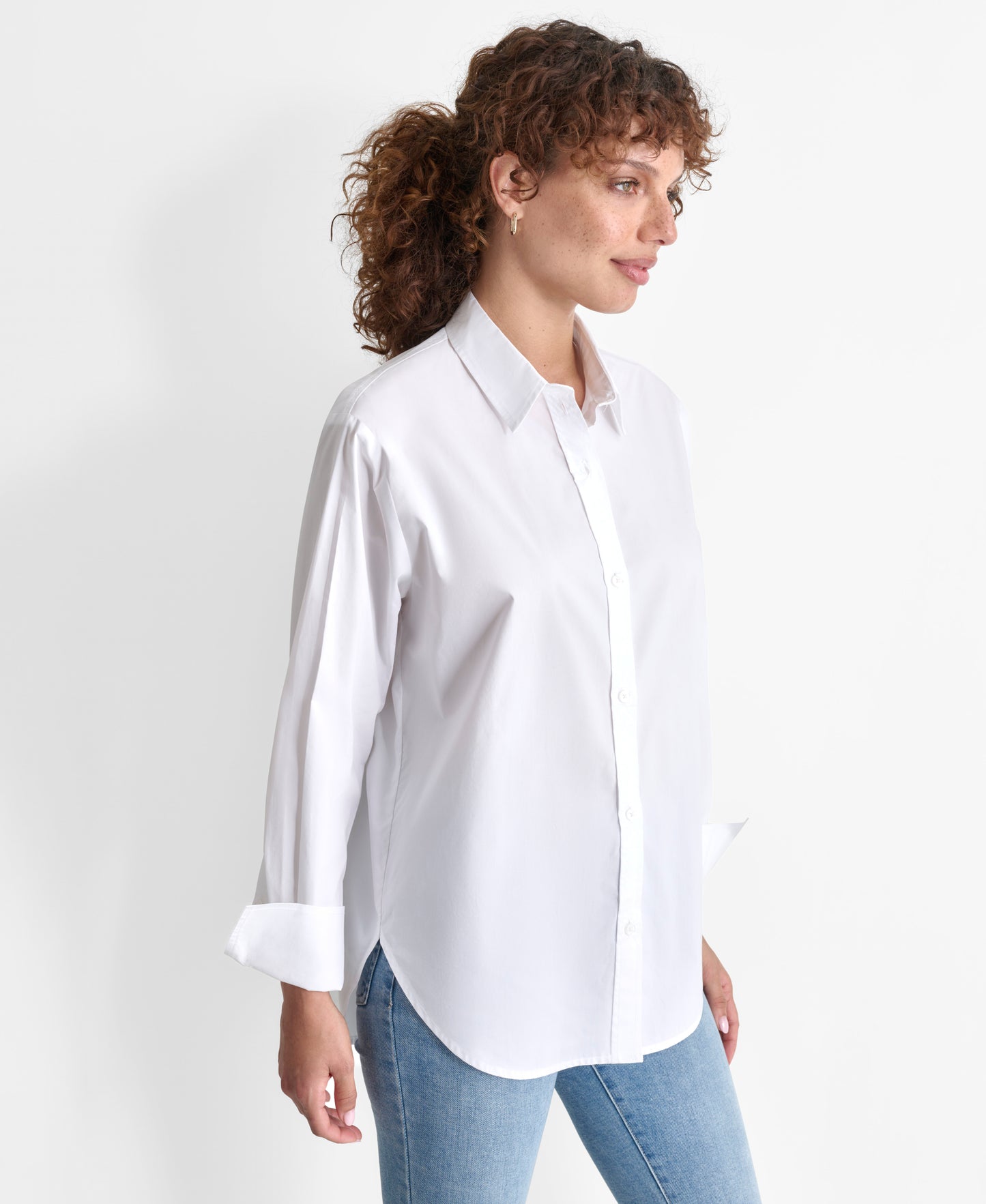 LONG SLEEVE POPLIN BUTTON SHIRT