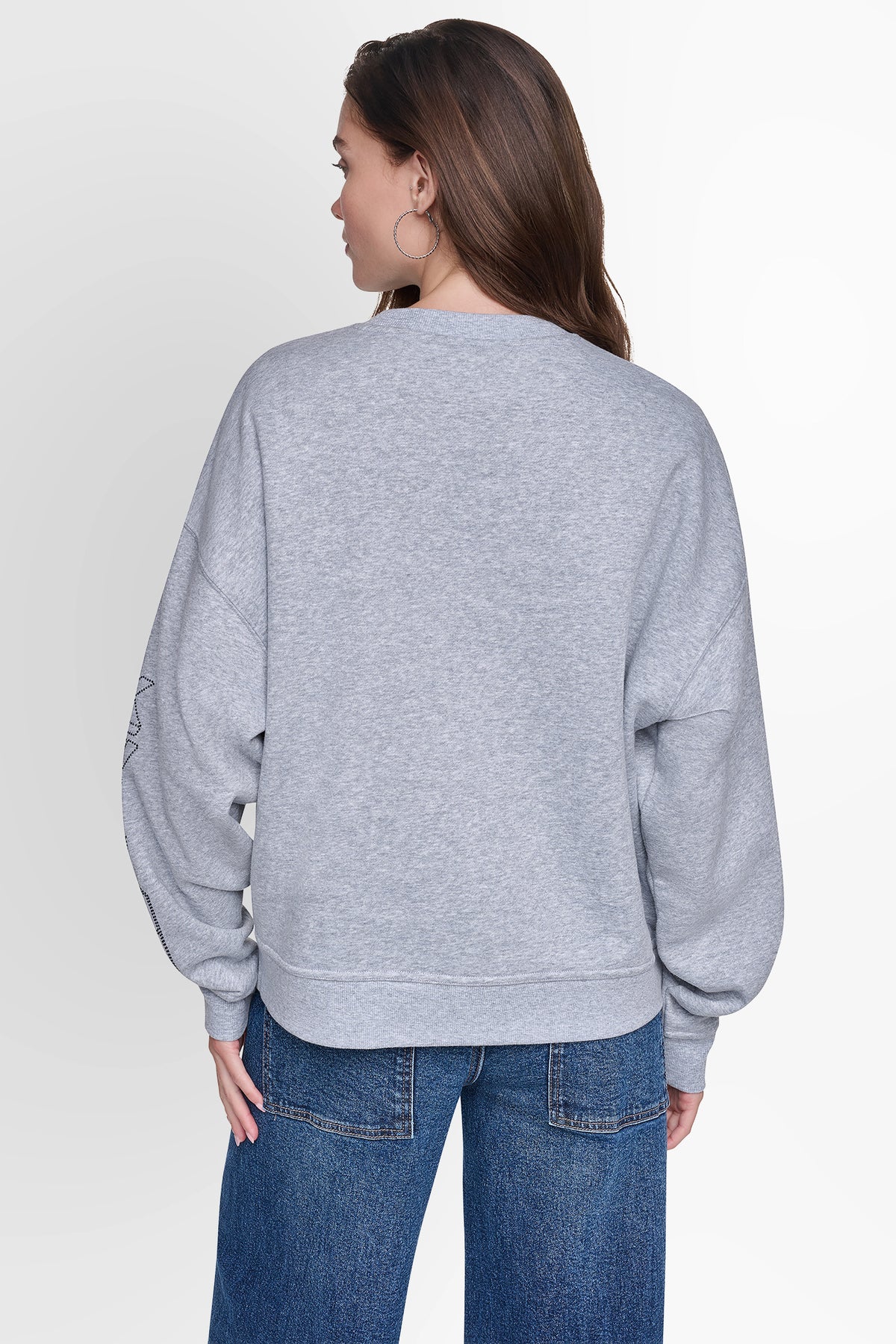 RHINESTONE GRAFFITI LOGO SWEATSHIRT