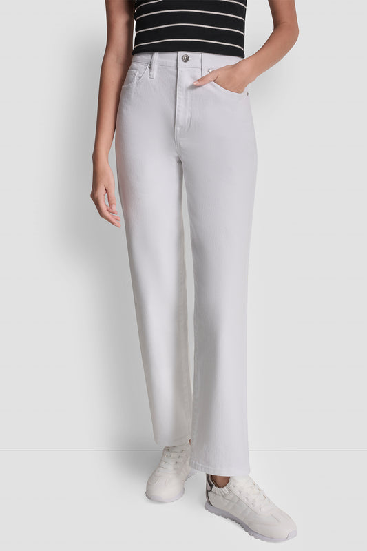 بنطال كلاسيكي بخصر مرتفع وقصة مستقيمة