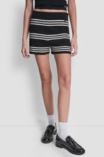 STRIPED SWEATER SHORTS