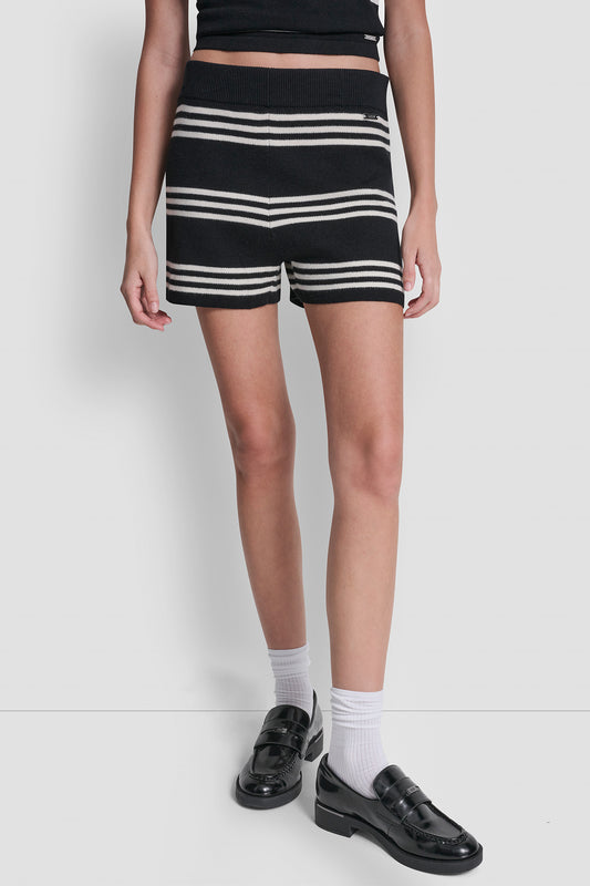 STRIPED SWEATER SHORTS