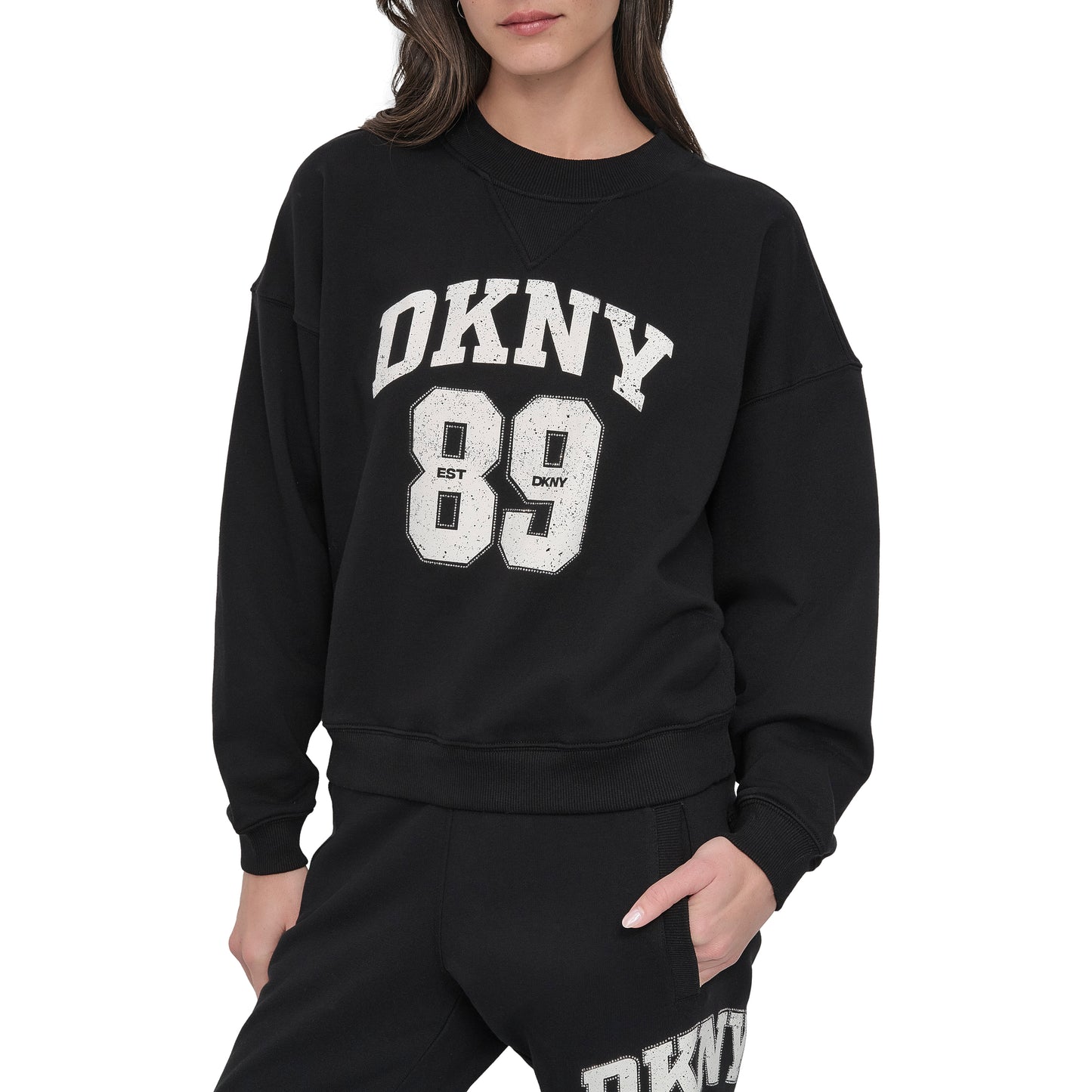 بلوفر مقوس بشعار DKNY 89