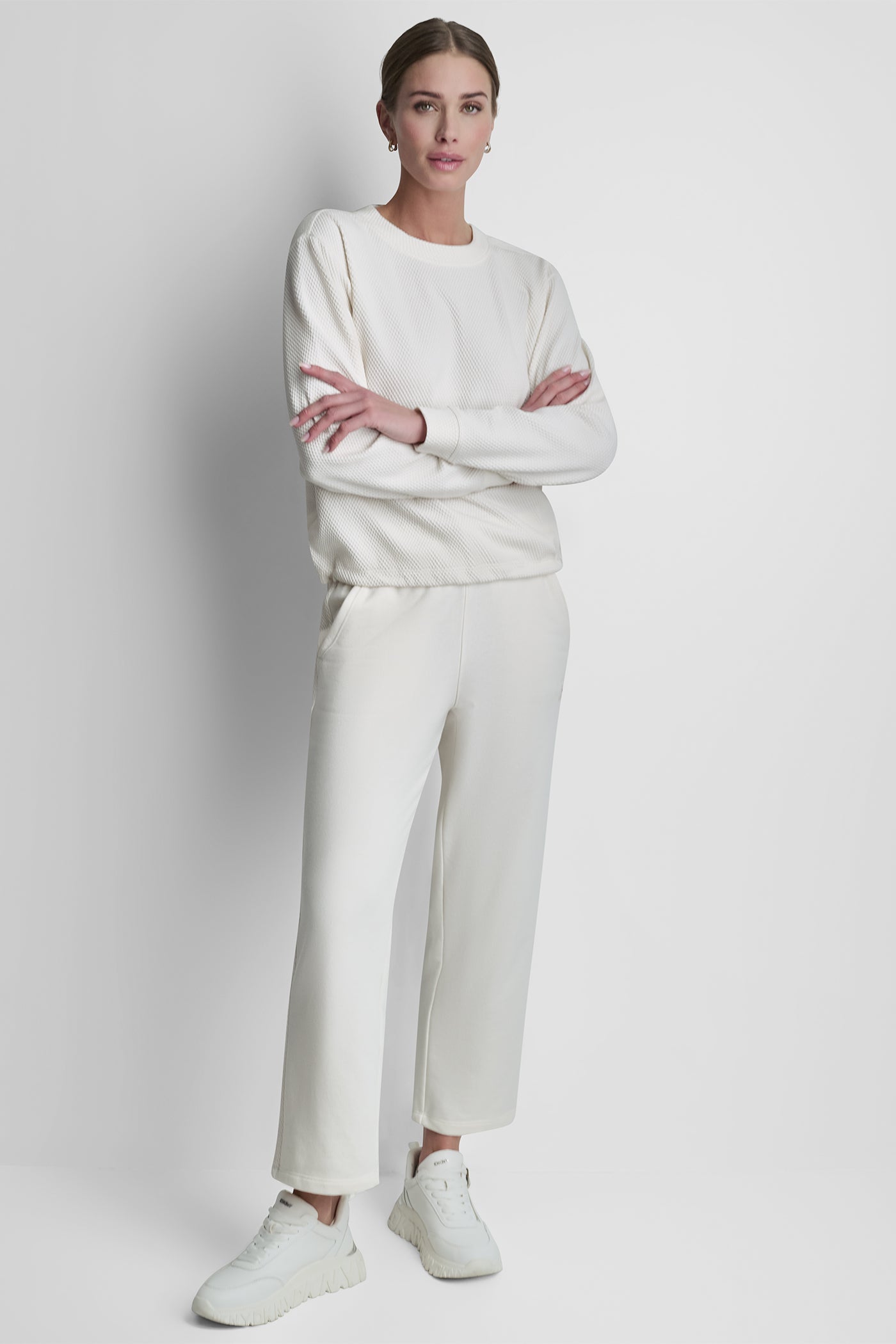 JACQUARD KNIT LONG SLEEVE TOP