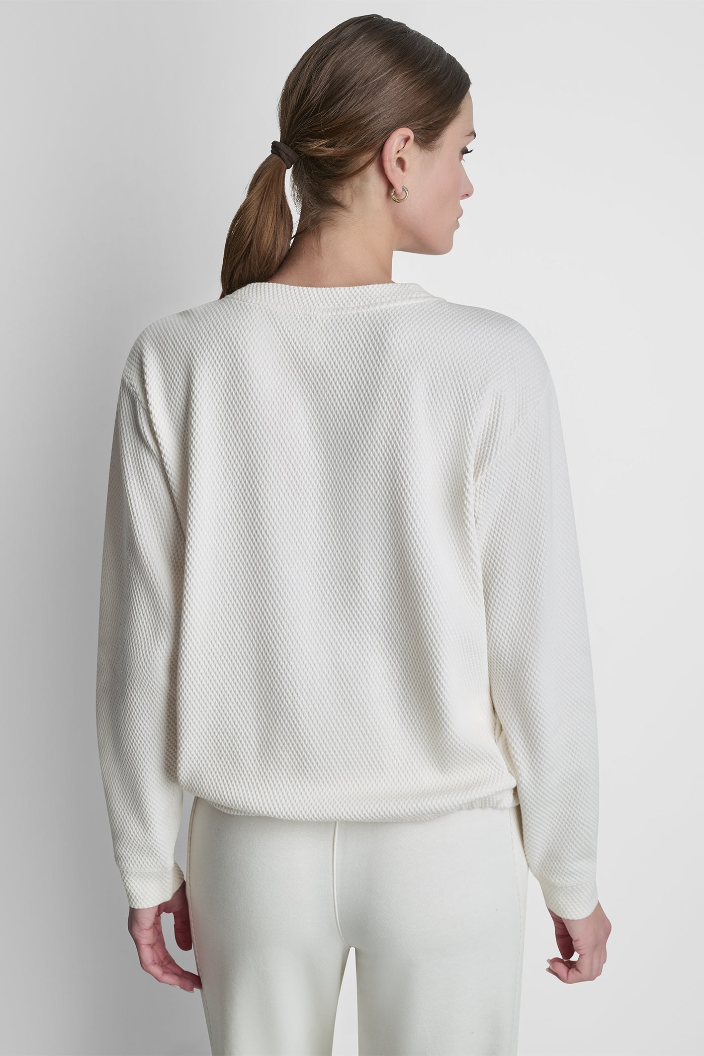 JACQUARD KNIT LONG SLEEVE TOP