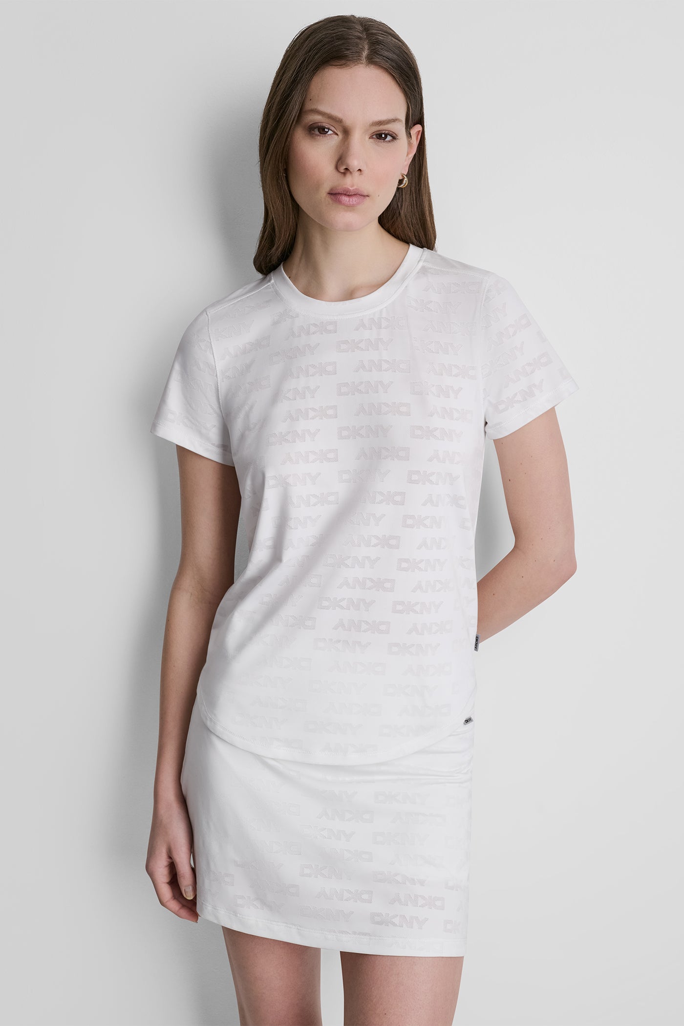 LOGO JACQUARD CREW-NECK TOP