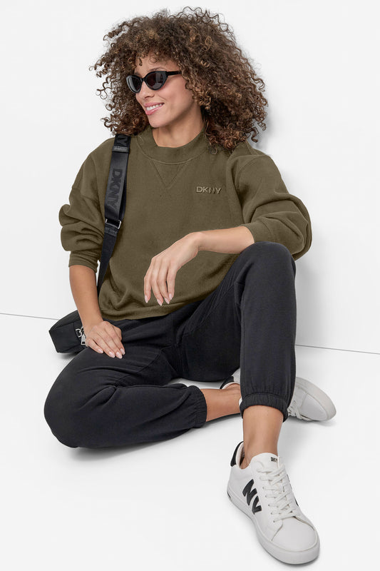 DKNY LOGO CREWNECK SWEATSHIRT