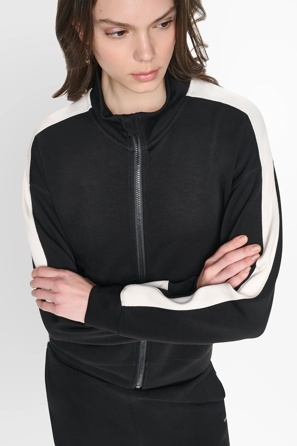 STRIPED FULL ZIP JACKET