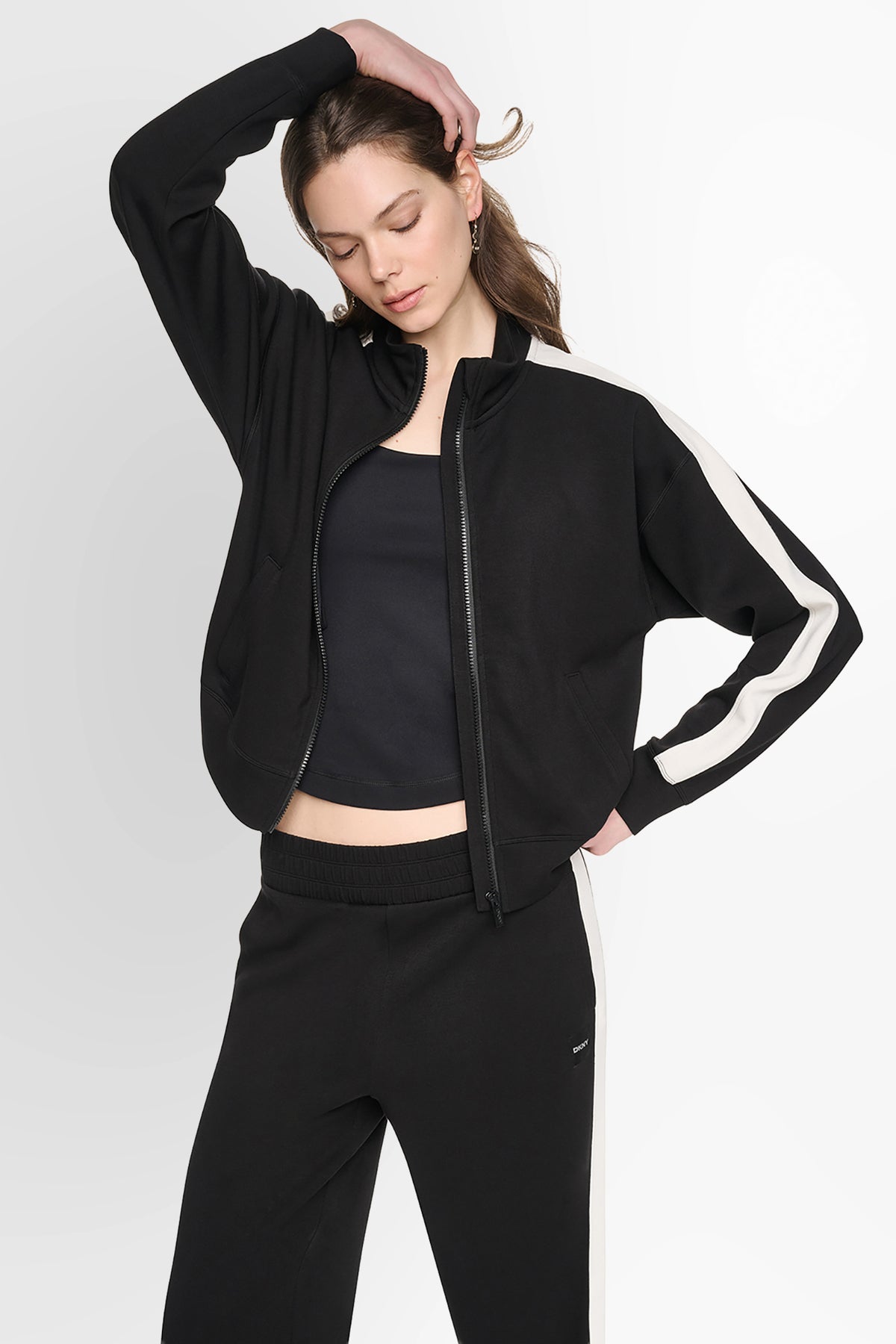 STRIPED FULL ZIP JACKET