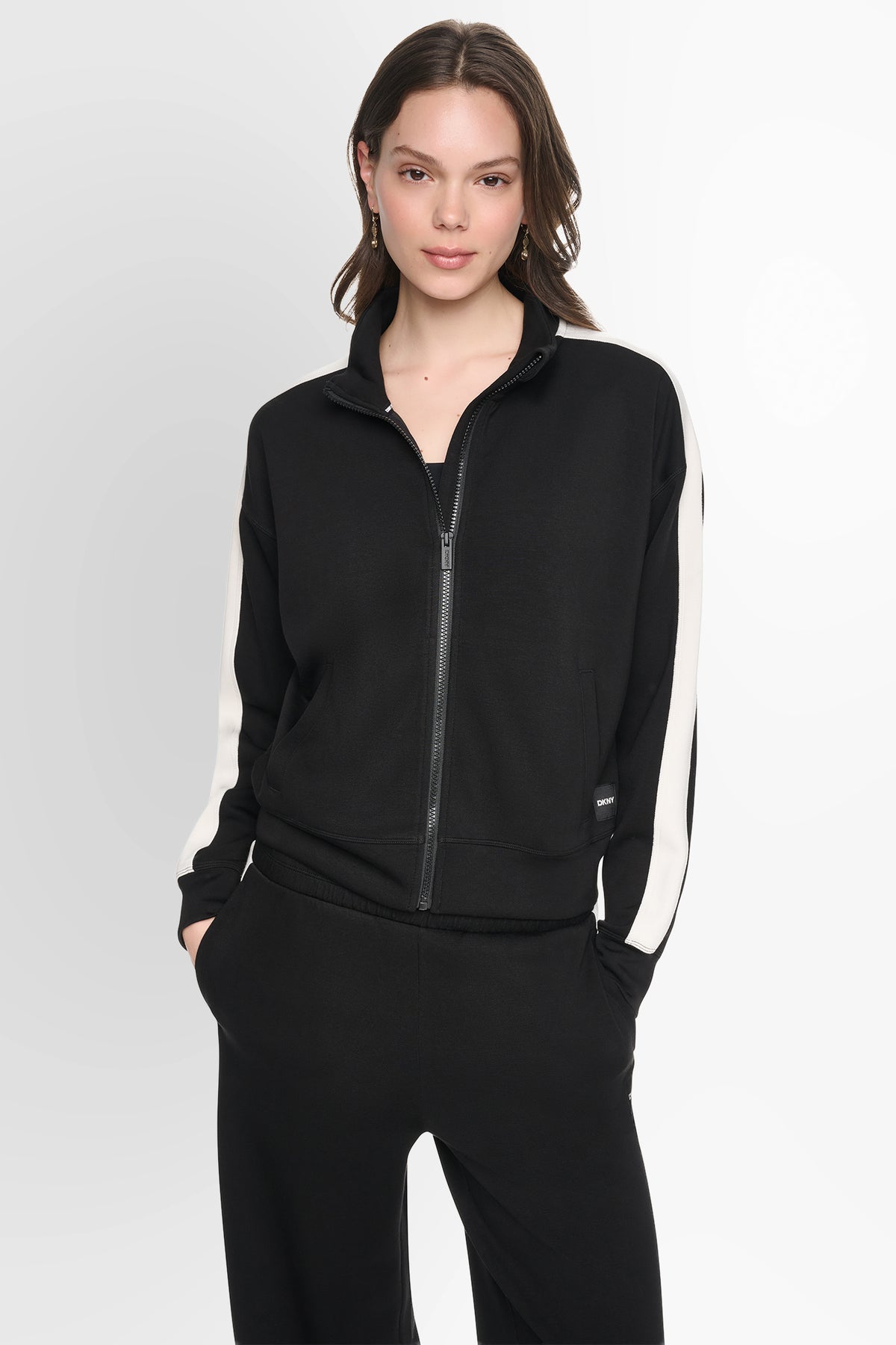 STRIPED FULL ZIP JACKET