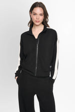 STRIPED FULL ZIP JACKET