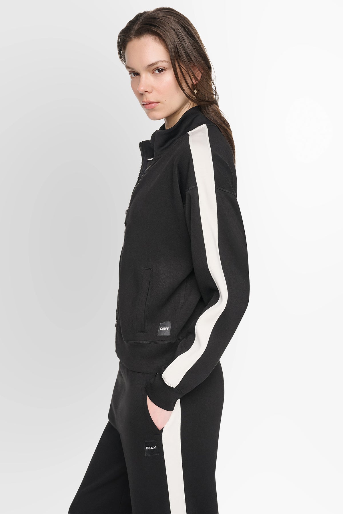 STRIPED FULL ZIP JACKET