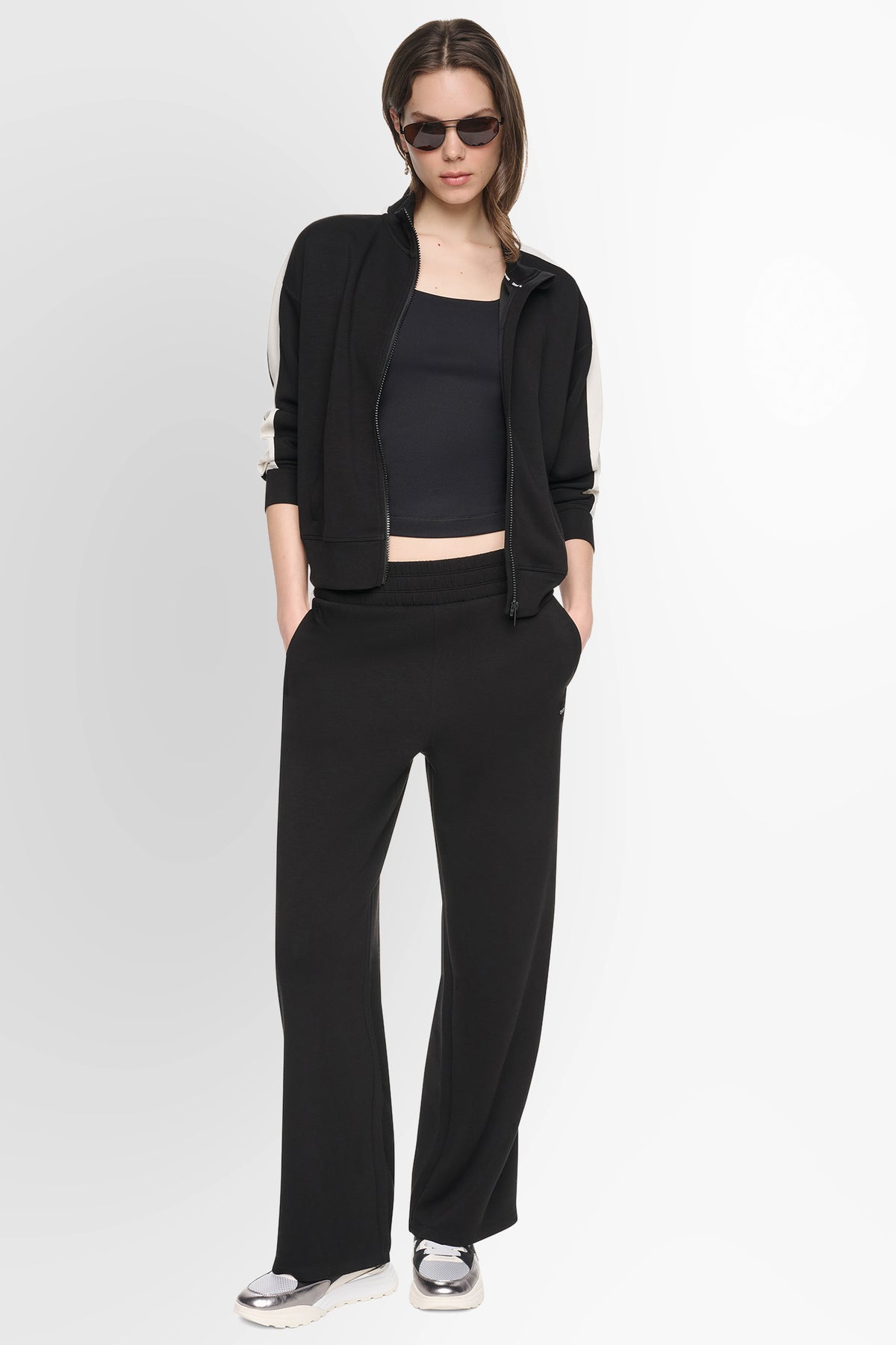 HIGH-RISE STRIPED WIDE-LEG PANT
