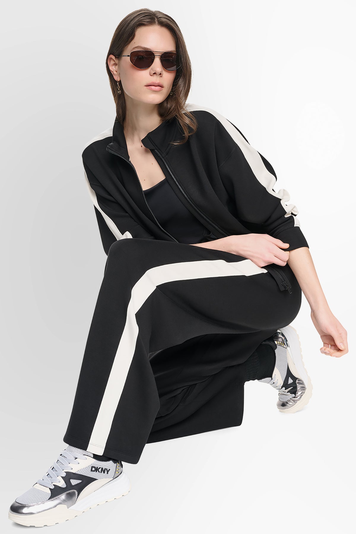 HIGH-RISE STRIPED WIDE-LEG PANT