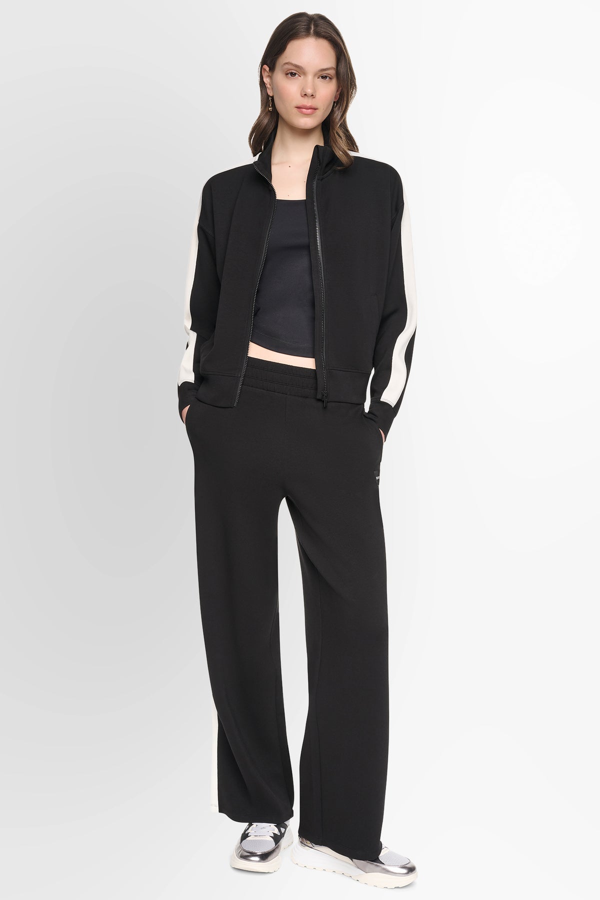 HIGH-RISE STRIPED WIDE-LEG PANT