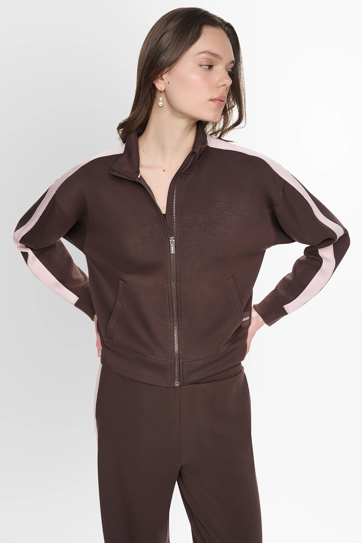 STRIPED FULL ZIP JACKET