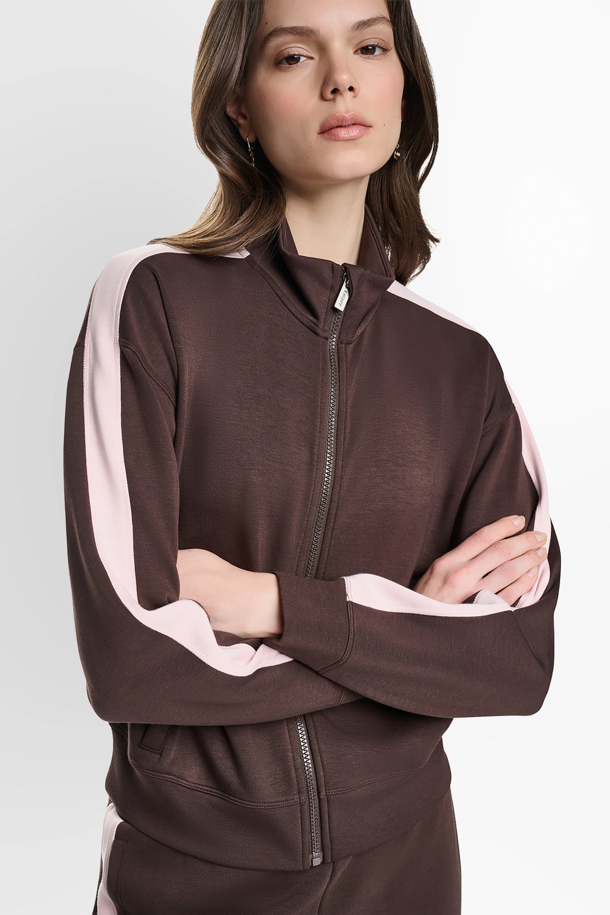STRIPED FULL ZIP JACKET