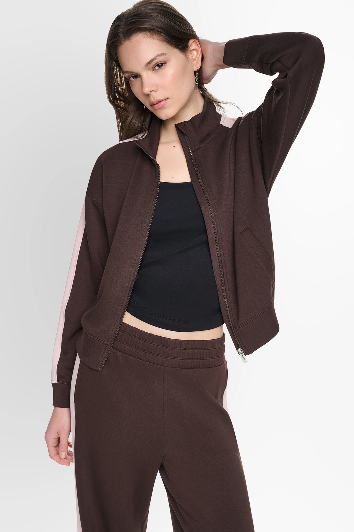 STRIPED FULL ZIP JACKET