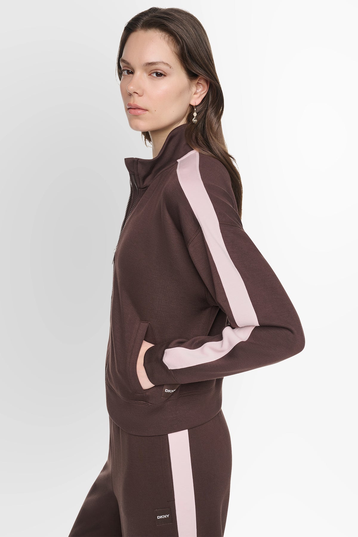 STRIPED FULL ZIP JACKET