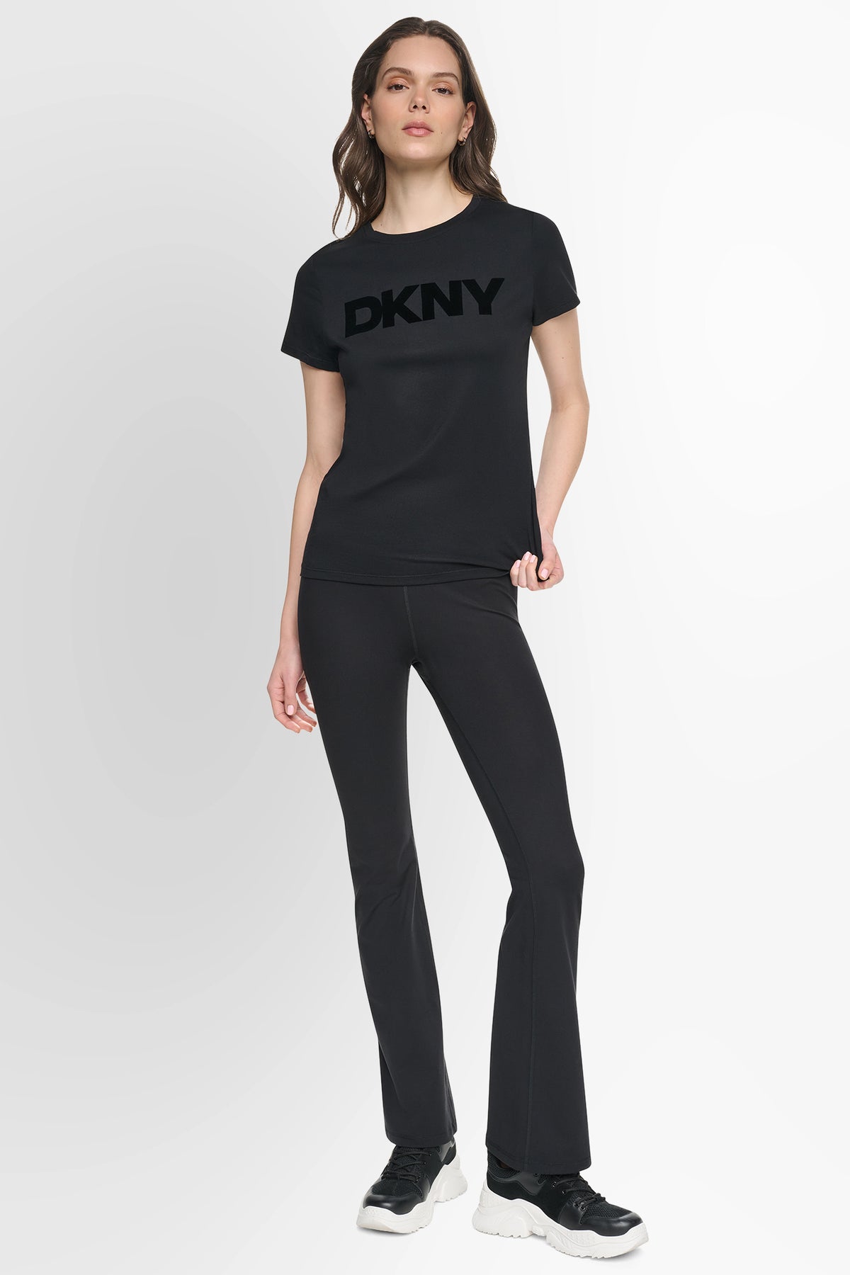 DKNY FLOCKED LOGO T-SHIRT