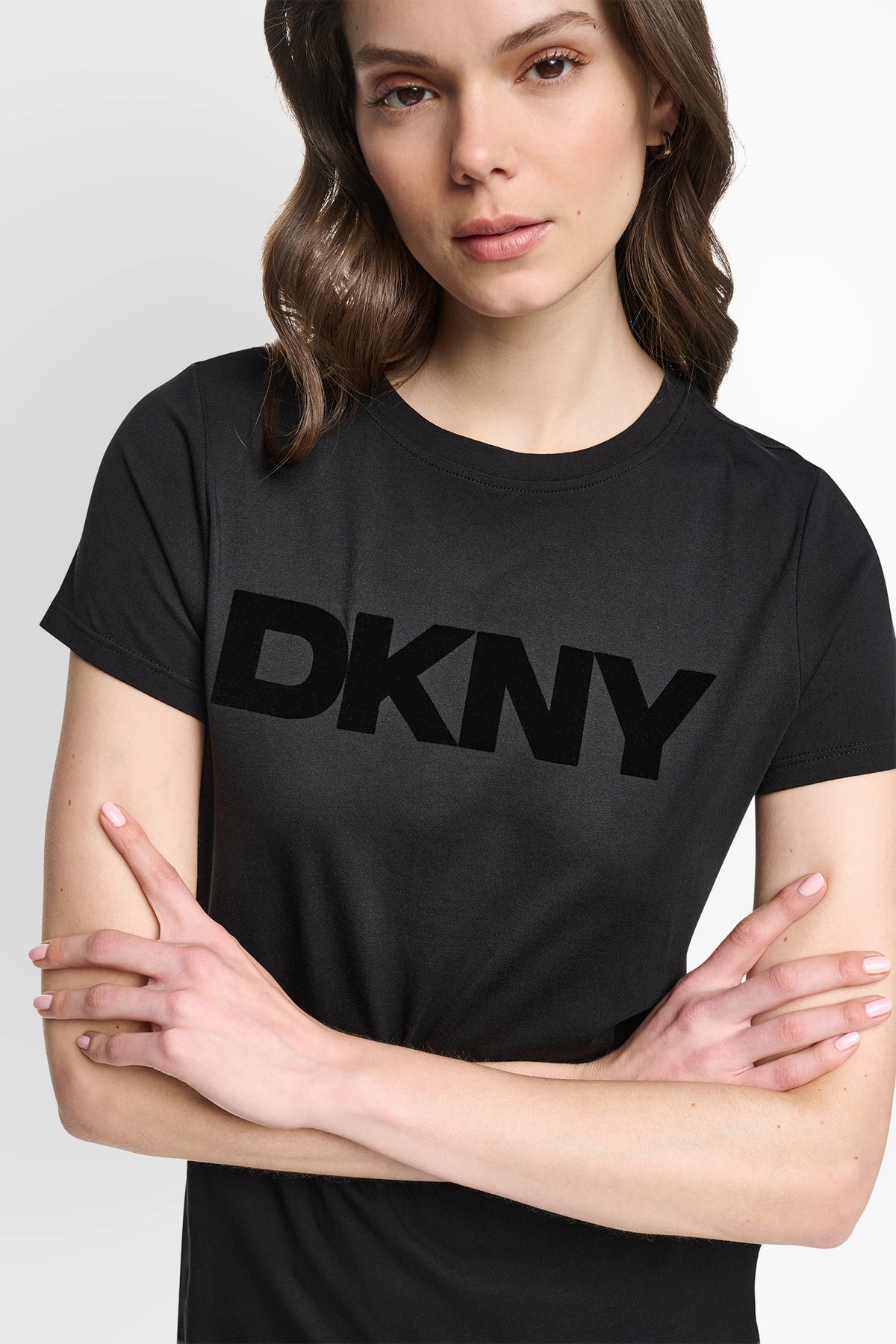 DKNY FLOCKED LOGO T-SHIRT