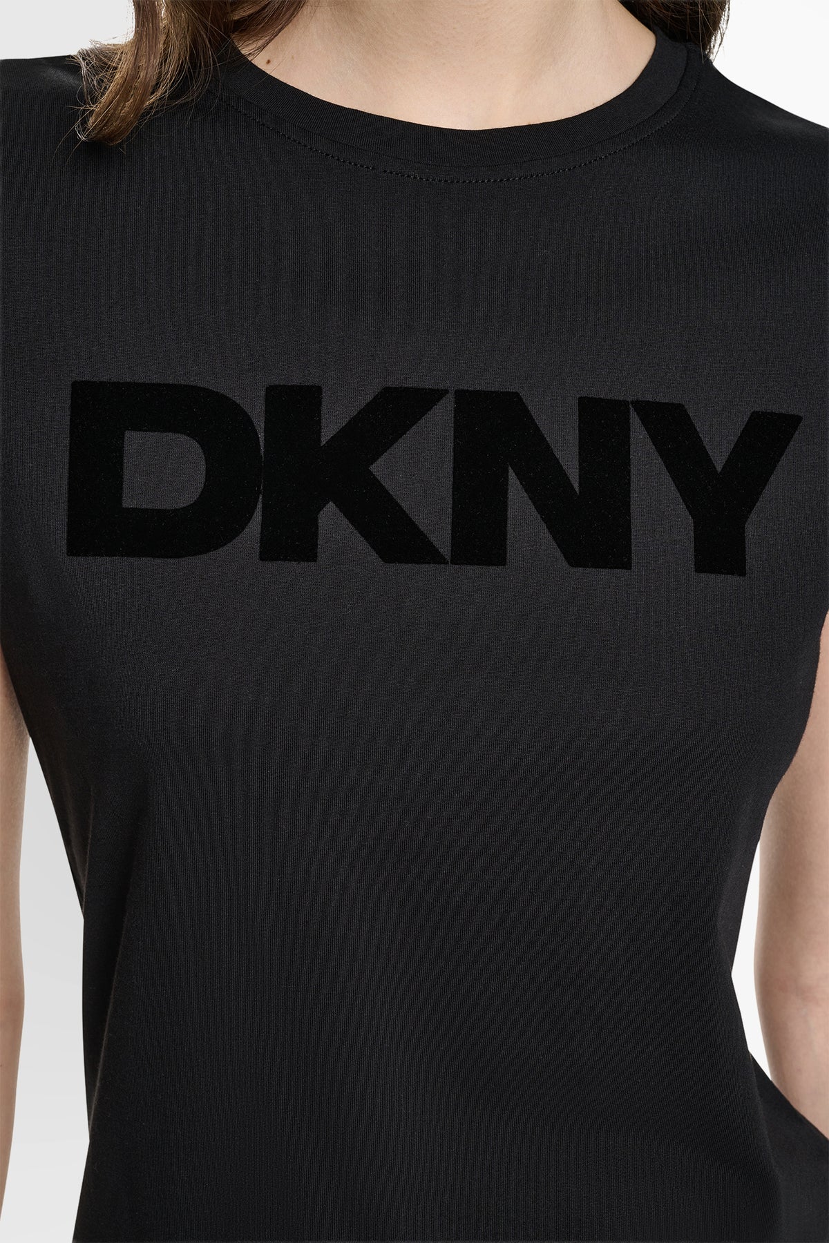 DKNY FLOCKED LOGO T-SHIRT