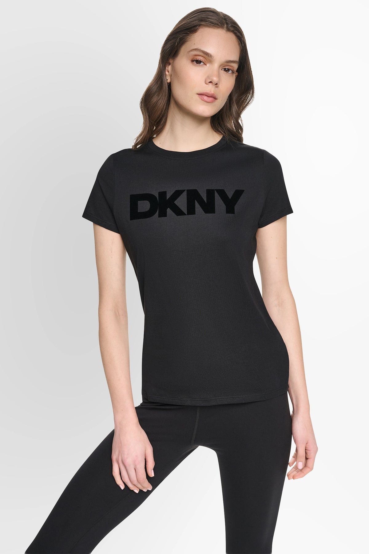 DKNY FLOCKED LOGO T-SHIRT