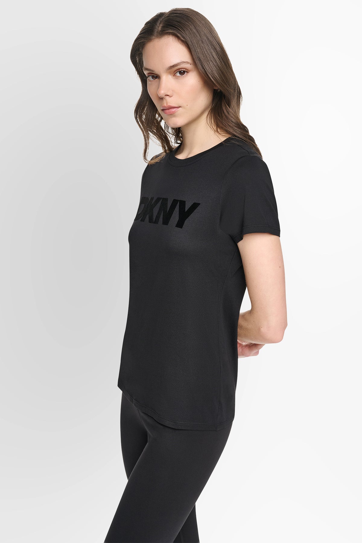 DKNY FLOCKED LOGO T-SHIRT