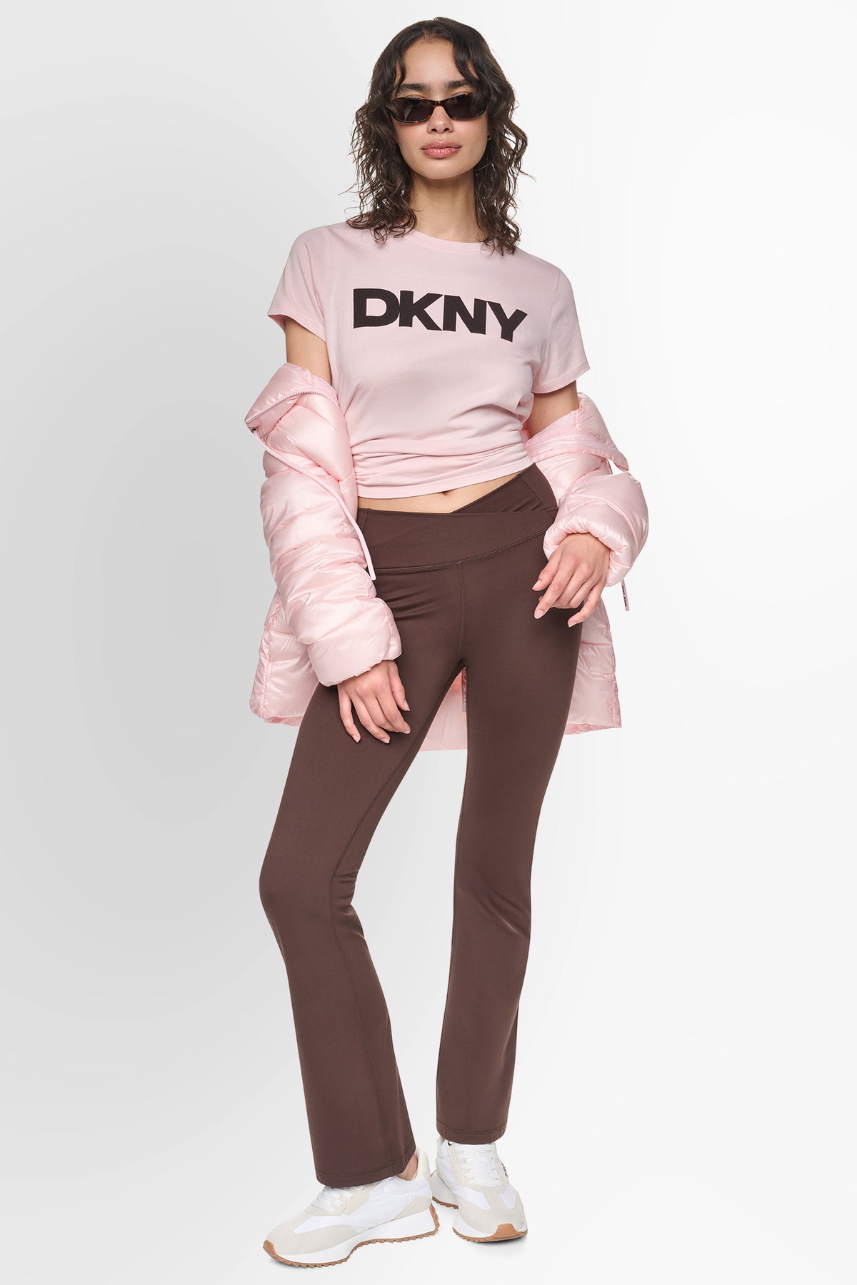 DKNY FLOCKED LOGO T-SHIRT
