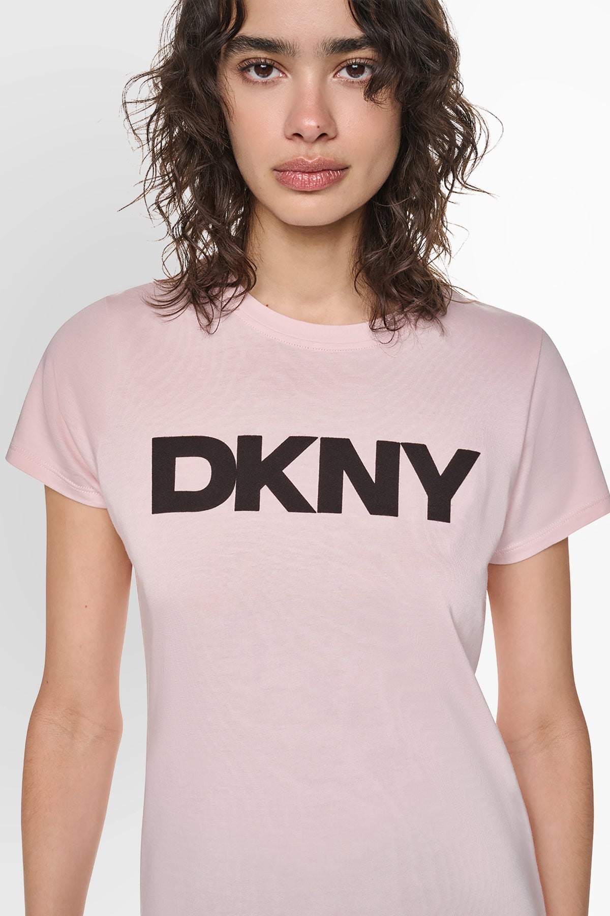 DKNY FLOCKED LOGO T-SHIRT