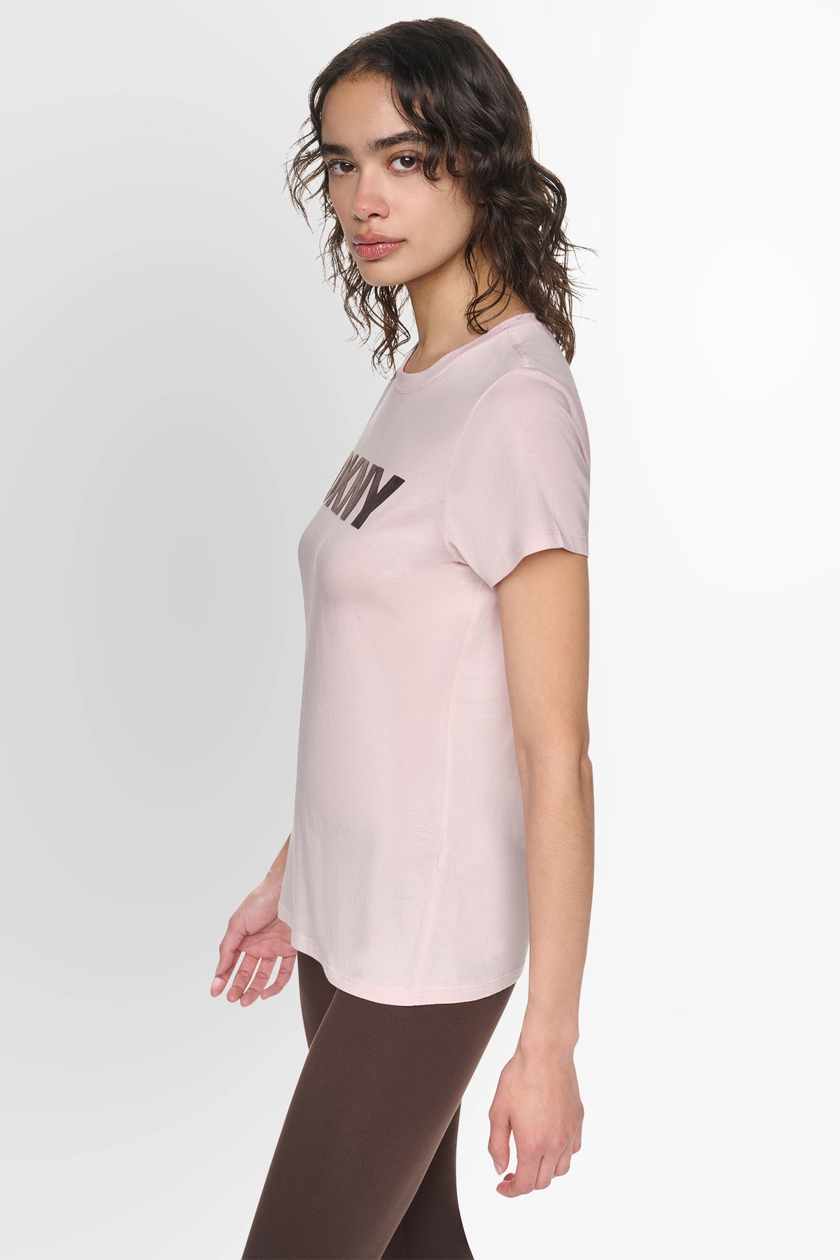 DKNY FLOCKED LOGO T-SHIRT