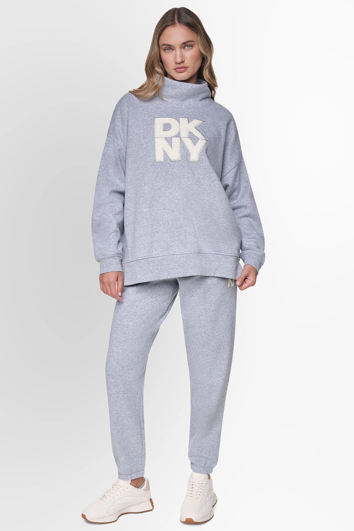 COWL NECK CHENILLE LOGO SWEATSHIRT