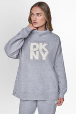COWL NECK CHENILLE LOGO SWEATSHIRT