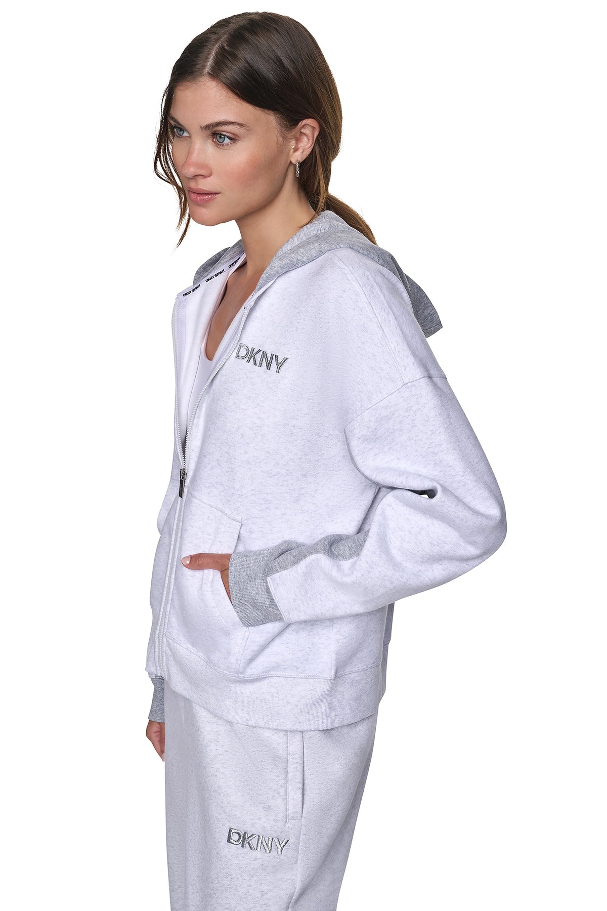 DKNY METALLIC EMBROIDERED