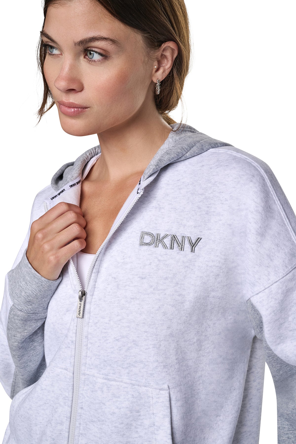 DKNY METALLIC EMBROIDERED