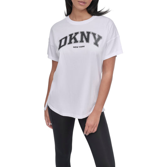 ARCHED VARSITY GLITTER LOGO LEGGING TEE