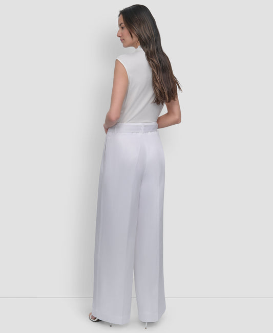 WIDE LEG BELTED PANT