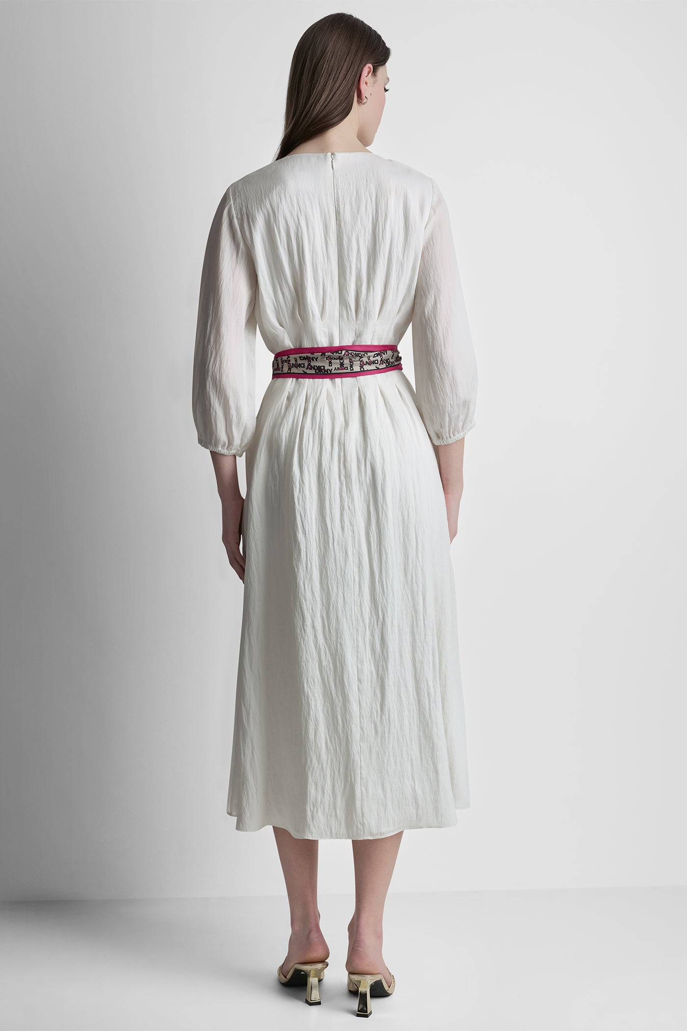 LONG SLEEVE PLEATED FRONT  SHIRT