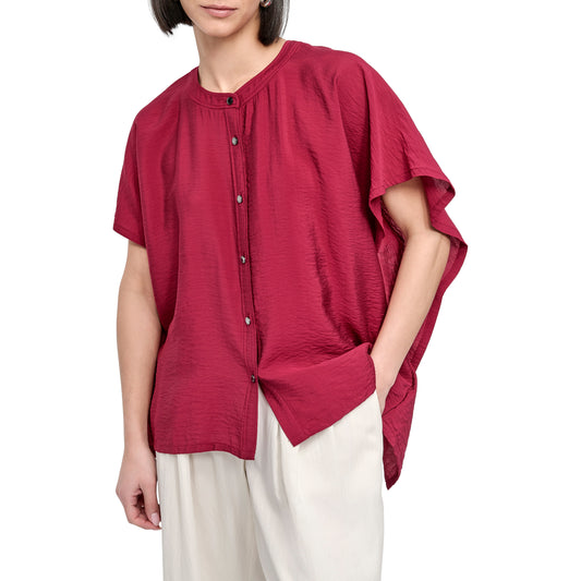 FLOWY RUMPLED VOILE SHIRT