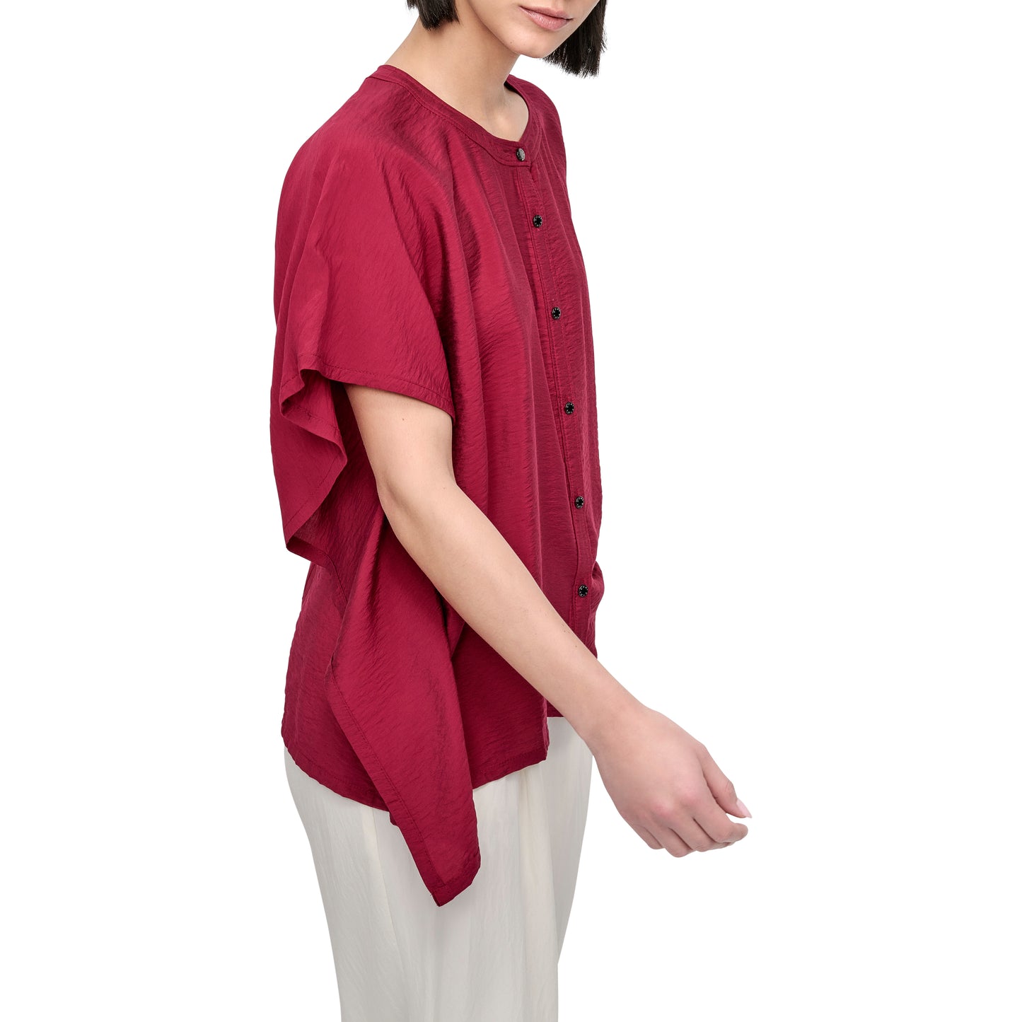 FLOWY RUMPLED VOILE SHIRT
