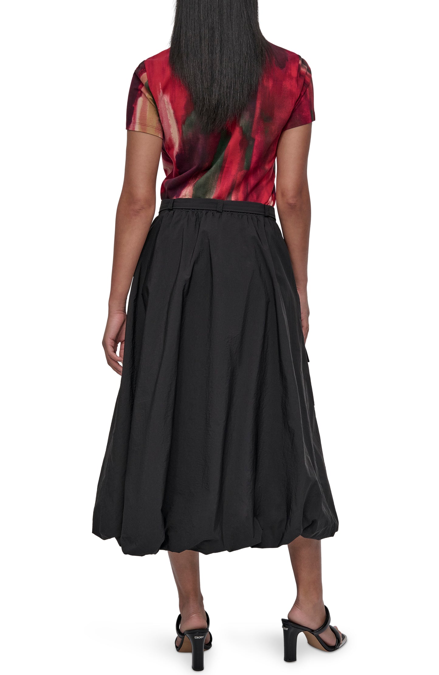 RUMPLED TECH CARGO SKIRT
