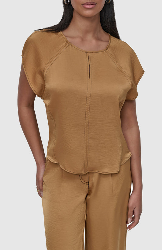 FLUTTER SLEEVELESS GLAZED TANK