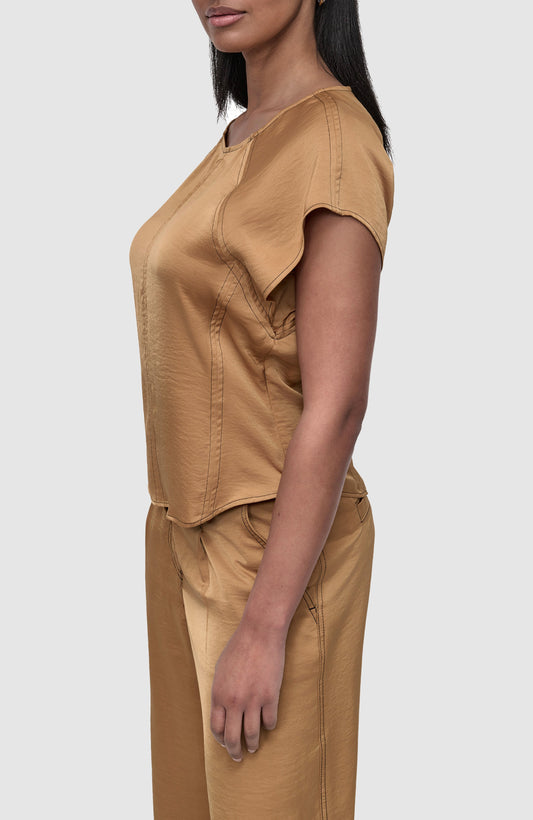 FLUTTER SLEEVELESS GLAZED TANK