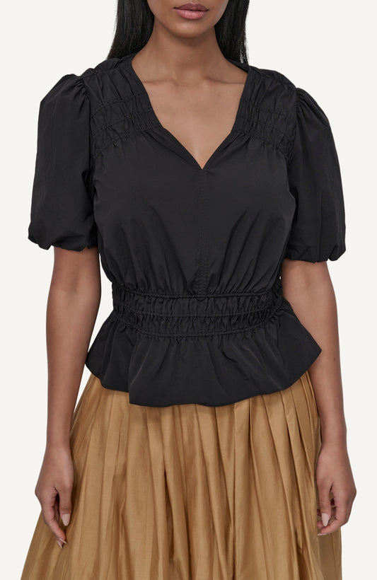 VNECK PEPLUM TOP