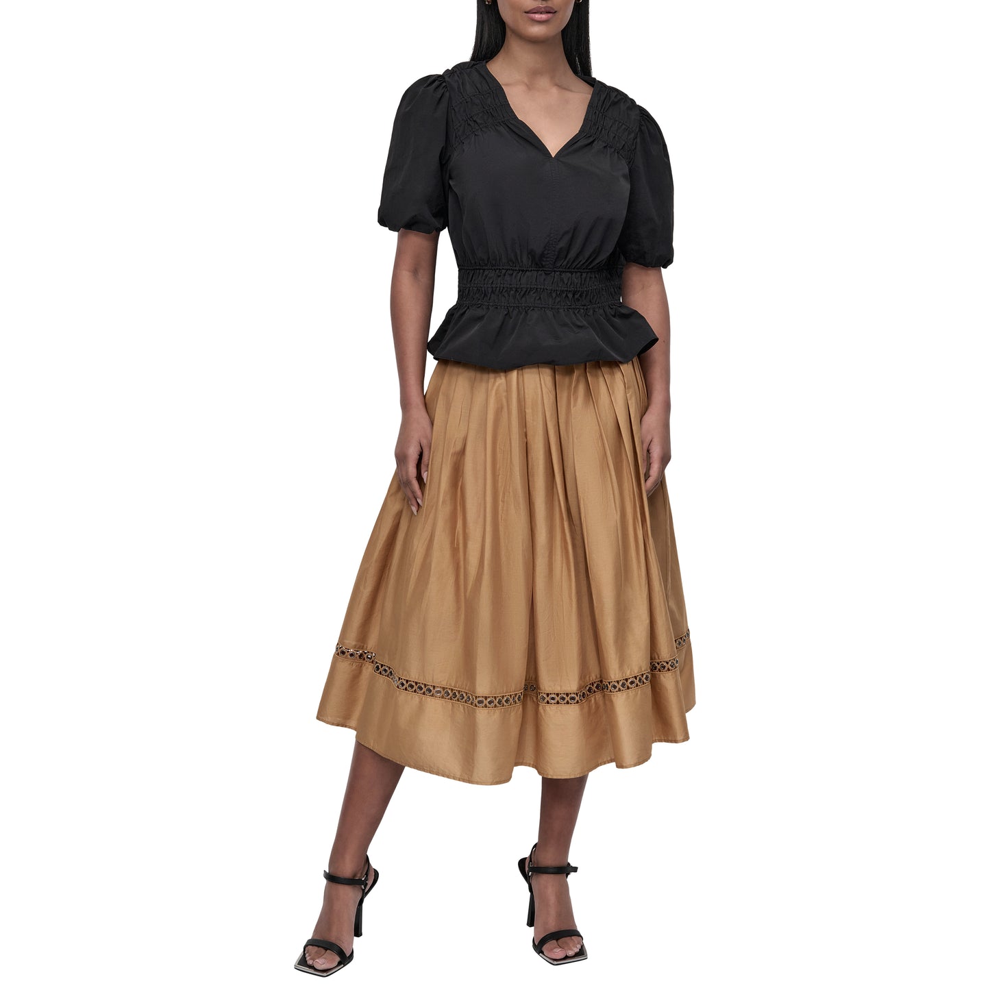 VNECK PEPLUM TOP