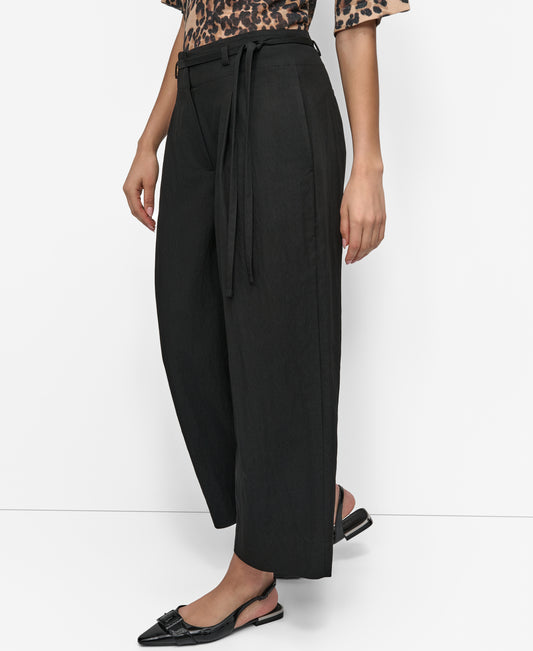 TIE WAIST TWILL PANT