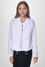 MESH LOGO TRIM HOODED JACKET